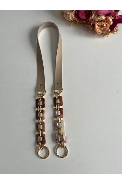 zg hobi aksesuar مقابض أكريليك مع جلد صناعي للضفائر