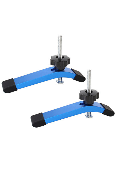 Choice4 As shown 2Pc Blue 1Pc Quick Acting T-Track Hold Down Clamp with T Bol...