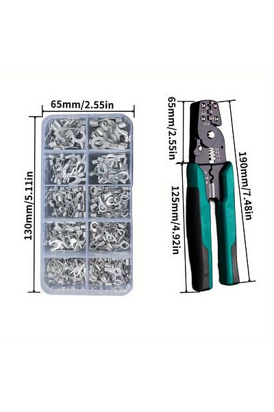 Choice QS176-suit 320pcs 4-in-1 Multifunctional Pliers Combination, Copper Nose Crimping Terminals, OT/UT B