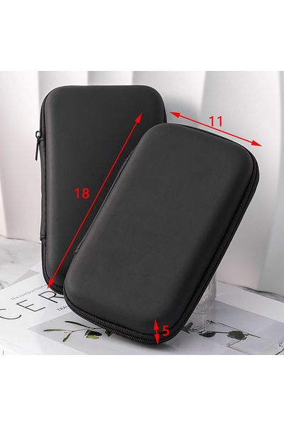 KOQZM 18x11x5 Portable Mini 3C Hard Shell Digital Gadgets Storage Bag Artificial Leather Earphone Charger