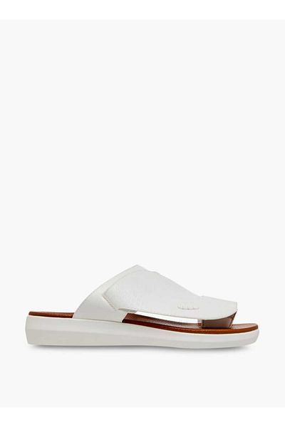 LBL by Shoexpress Textured Slip-On Arabic Sandals with Toe Loop Detail