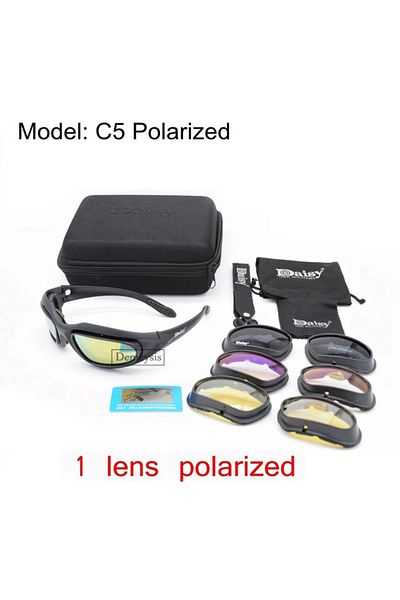 Choice C5 polarized Daisy Tactical Polarized Glasses Outdoor Goggles Sport Sunglasses with 4 Lens Original