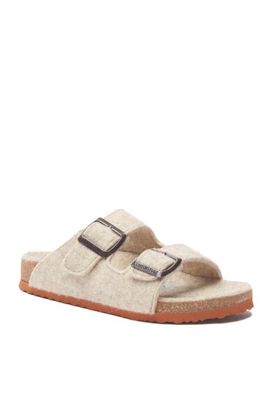 Comfortfüsse Unisex Bej Yün Anatomik Mantar Tabanlı Terlik