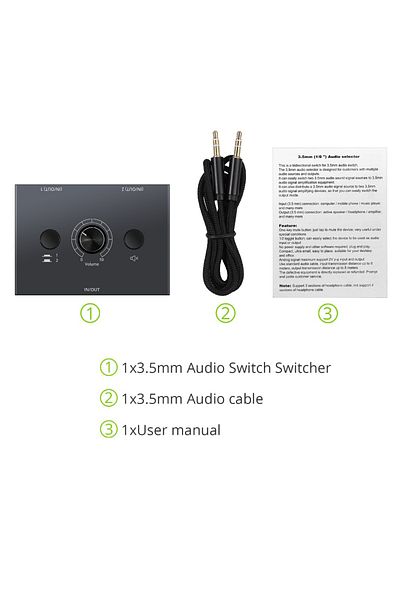Choice 2 way audio bi-directional switch stereo hifi audio switch splitter audio switch two way sw...