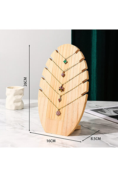 Choice حامل عرض المجوهرات على شكل لهب خشبي على شكل حرف S، منظم وحامل تخزين.