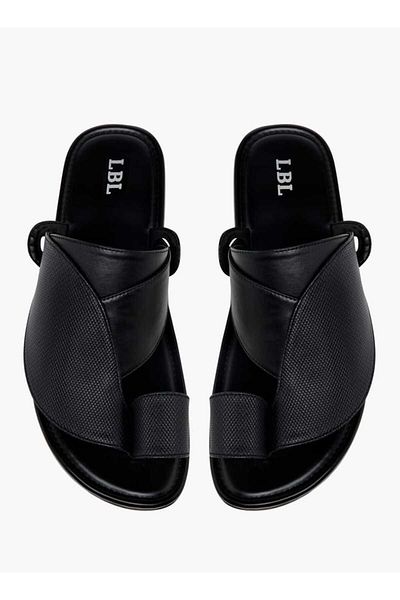 LBL by Shoexpress Textured Slip-On Arabic Sandals with Toe Loop