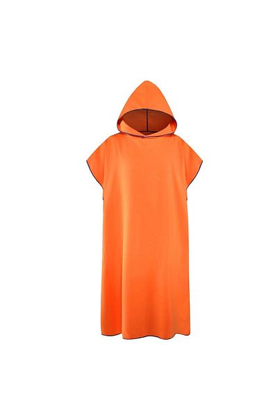 Choice Orange Microfiber Hooded Towel Men Women for Swim Beach Travel Quick Dry Changing Robe Cape Bath Tow