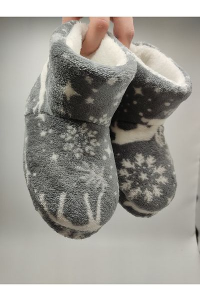 fluffy Țesătură ultrasoft - Cizme de acasă cu papuci moi și calduri cu talpă termică și silențioasă