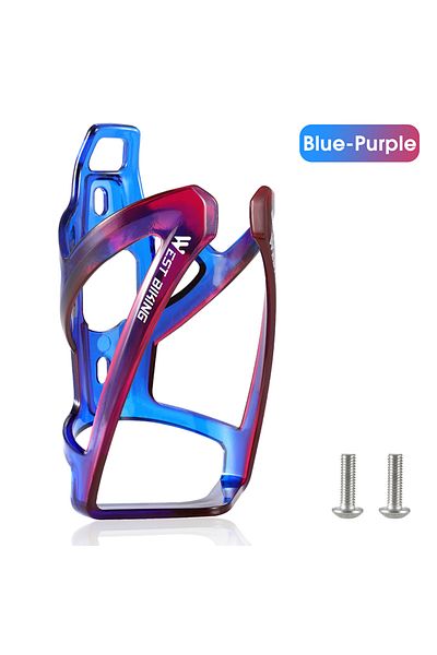 West Biking Blue Purple WEST BIKING Bicycle Water Bottle Cage Colorful Gradient Cycling Bottle Holder Ultralight