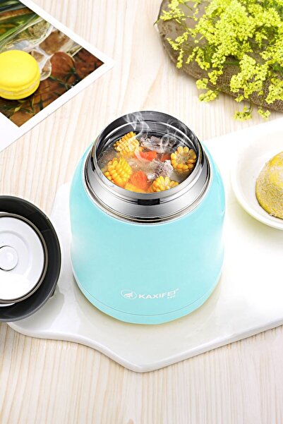 Weather Forecast Blue 304 Steel 600ml Vacuum Food Baby Food Storage Thermos Sefertası Cin722Mv