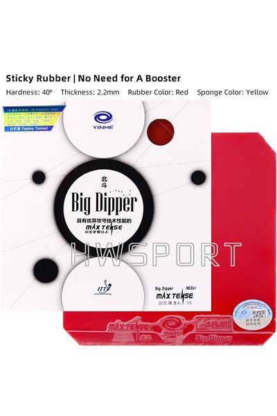 Choice Red H40 Yinhe Big Dipper Table Tennis Rubber Sticky Lightweight Ping Pong Rubber Sheet With Inner En