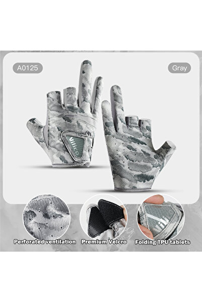 Choice L A0125-GY زوج واحد من قفازات الصيد للرجال لصيد الأسماك في الصيف على ا...