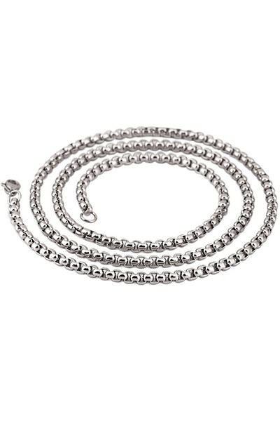 Chavin Men's Gray Steel Chain - 75 Cm. 2 Mm. De95