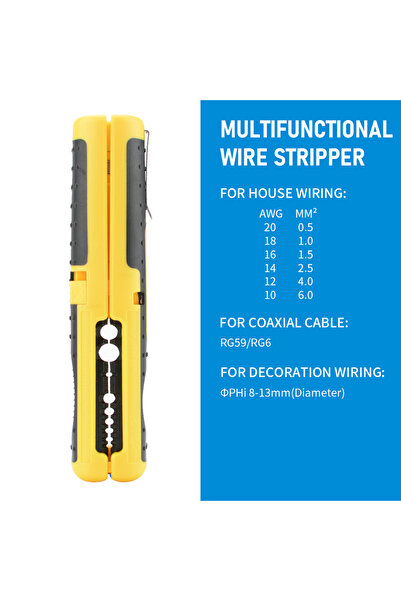 choice2 أداة تجريد الأسلاك المحمولة الصفراء ذات شفرة SK5 وقاطعة تجريد الكابلا...
