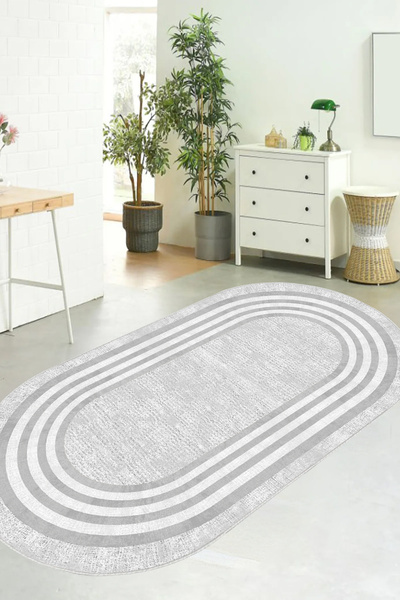 Hevia Home Yıkanabilir Kaymaz Taban Baskılı Kesme Halı Yolluk Antre Hol Halısı