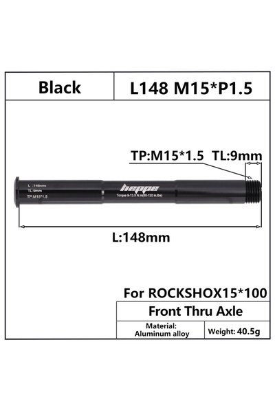 Choice شوكة أمامية للدراجة من HEPPE سوداء مقاس 15x100 مع عمود أسطوانة شوكة لل...