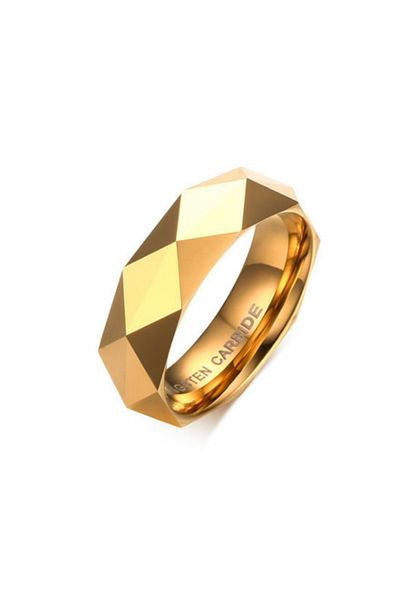 Chavin Men's Shiny Mirrored Gold Tungsten Ring Dm77