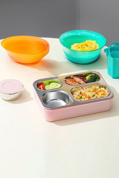 Weather Forecast Pink 304 Steel 950 ml 4 Compartment Food Expedition - Student and Office Container