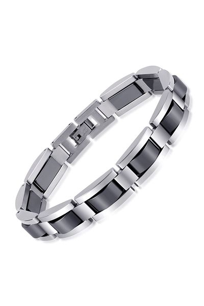 Chavin Shiny Gray 12 Mm Steel Men's Bracelet - Ev14by