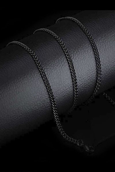 Chavin Black 63 Cm. 3 Mm. Men's Steel Chain Ds05Sy