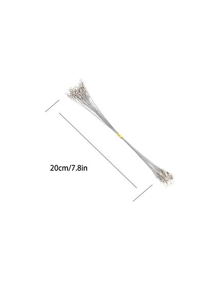 Choice Sliver 20cm 20PCS Sliver Anti Bite Steel Fishing Line Steel Wire Leader With Swivel Fishing Accessor