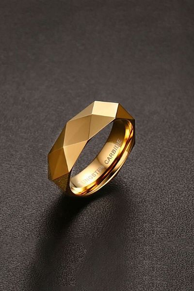 Chavin Men's Shiny Mirrored Gold Tungsten Ring Dm77