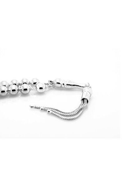 Chavin Γυαλιστερό στρογγυλό ροζάριο από ασήμι 925 ca08