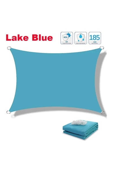 Choice مظلة زرقاء مقاومة للماء 400 × 600 سم للحديقة الخارجية والشاطئ والتخييم...