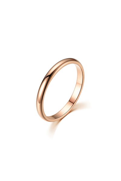 Chavin 2mm Promise Engagement Rose Rope Cap. Men's Steel Ring Eh23Rs