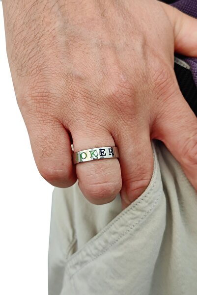Chavin Steel Silver Joker Men's Ring Ev37