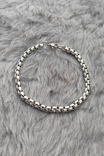 Chavin 5 mm21 cmGray Steel Men's Bracelet Er33-5