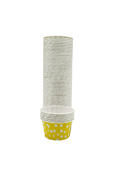 MODGER Yellow Polka Dot Muffin Cake Capsule 50Pcs - V