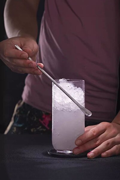 Chavin 304 Çelik 19 cm Kokteyl Karıştırma Kahve Latte Karıştırma Barmen Kaşığ...