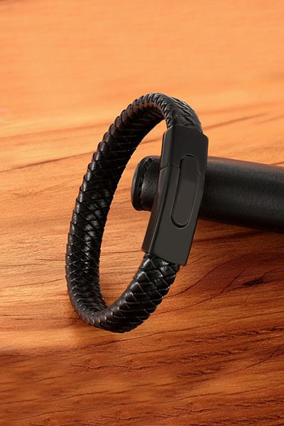 Chavin Steel Leather Men's Bracelet Dr06sy