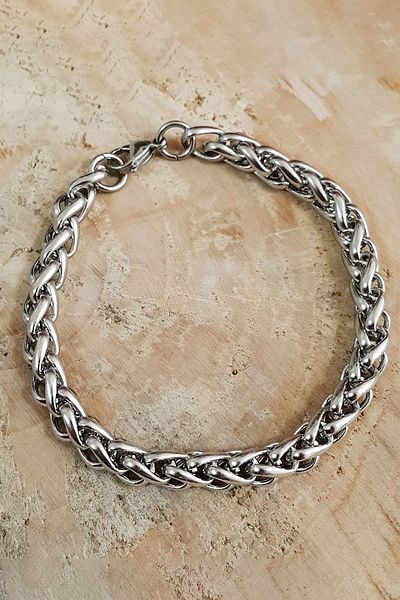 Chavin 8 Mm. 21 Cm. Gray Steel Men's Bracelet Dg36