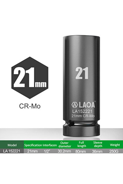 Choice5 21mm LA152221 LAOA 1/2 inch Hex Sket Wrench Head 17-32mm Used on Ratc...