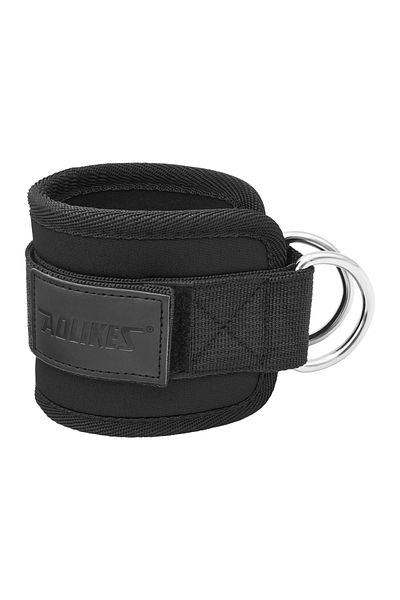 Aolikes 1PCS Black AOLIKES Adjustable Padded Ankle Wrist Cuffs Padded Straps D-Ring Glute Kickback for Cable