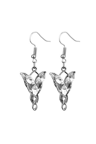 Chavin Grey A-Leaf Lord of the Rings Arwen Evenstar Earrings Eu80