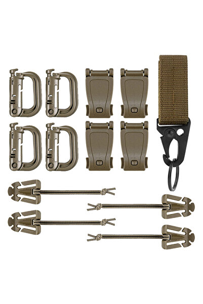 Choice طقم ملحقات مولي بني اللون مكون من 13 قطعة، حقيبة ظهر تكتيكية خارجية ، ...