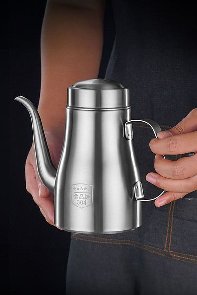 Chavin Silver 700 ml 24 oz Complete 304 Steel Oil Pot Sauce Bowl and Vinegar Bowl - Cin866By