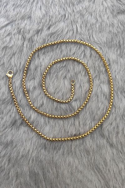 Chavin Gold Yellow 60 Cm. 3 Mm. Men's Steel Chain Ds50