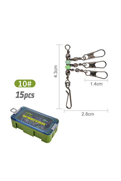 Choice 15 قطعة 10 8#/10# 25 قطعة موصلات صيد مضيئة دوارة برميلية لصيد الحبار م...