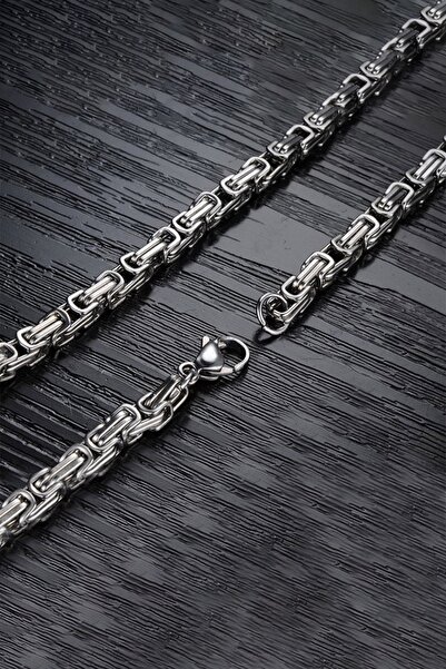Chavin 6.5 Mm. Thick King Steel Men's Chain Gray Color Dg93