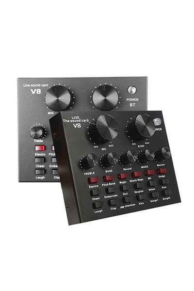 Choice V8 V8 V8S Audio Mixer USB External Headset Microphone Webcast Personal Live Broadcast Sound Card For