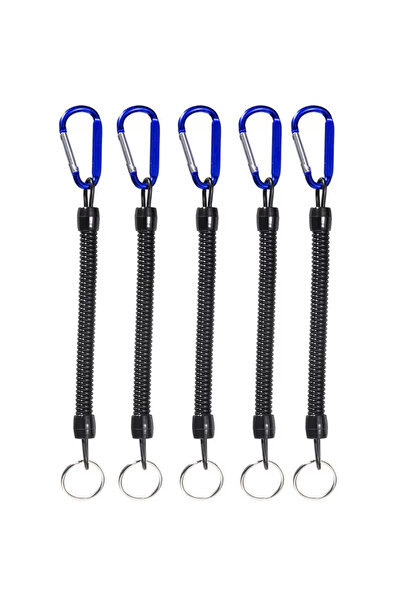 Choice 5 قطع من حبال الصيد الزرقاء 5 قطع من الحبال المرنة القابلة للسحب مع حل...