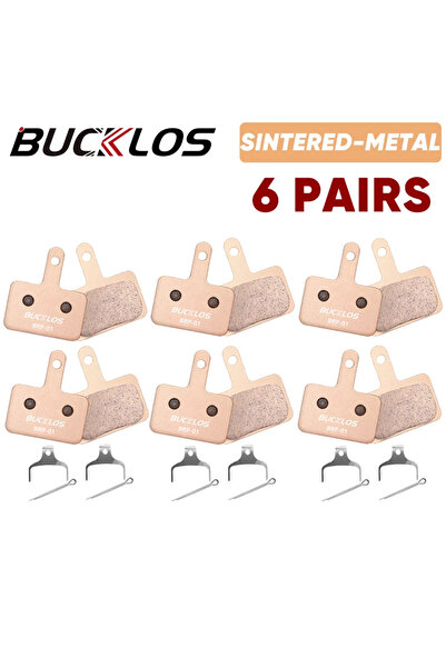 BUCKLOS 6 أزواج من وسادات فرامل قرصية معدنية متلبدة للدراجات الجبلية، مناسبة ...