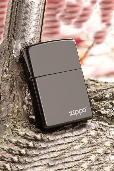 Zippo Çakmak Logolu Ebony Parlak Siyah 24756zl