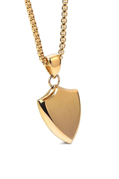 Chavin Shield Design Steel Men's Necklace Dp52