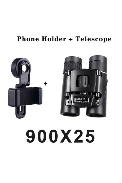 Choice HS-900x25-Set 900x25 HD Zoom Portable Powerful Binoculars Long Range BAK4 Telescope Jumelles Folding