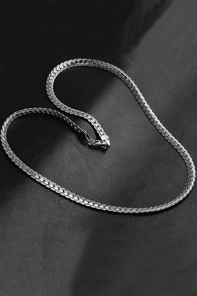 Chavin 50 Cm. Gray Men's Steel Chain - Embroidered, Dy71
